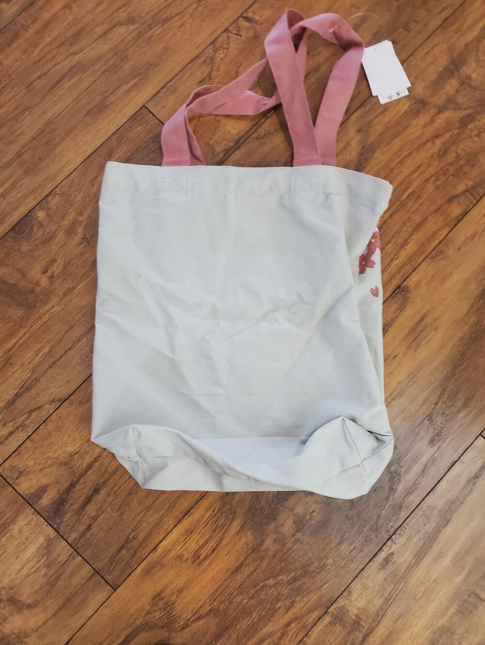 Wasabi Shiba Inu Sakura Cherry Blossom Canvas Tote Bag NWT - Picture 4 of 5
